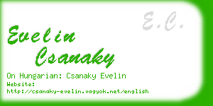 evelin csanaky business card